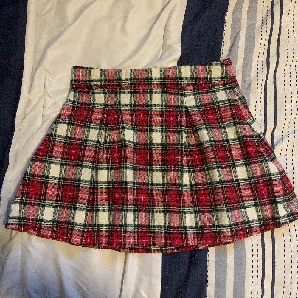 Plaid High Waisted Mini Skirt